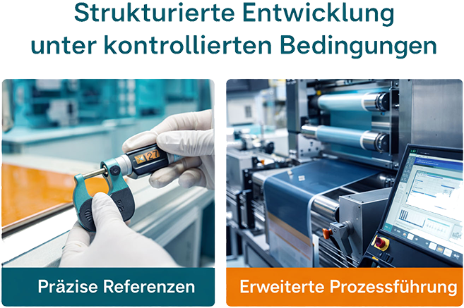 Strukturierte Entwicklung von Beschichtungsprozessen mit präzisen Referenzen und erweiterter Prozessführung